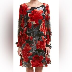 Taylor from Neiman Marcus Floral Long Sleeve Dress